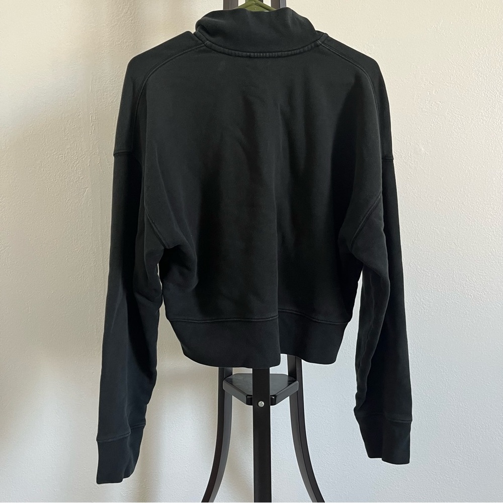 Reformation 1/4 zip black cropped sweater - Picture 4 of 5